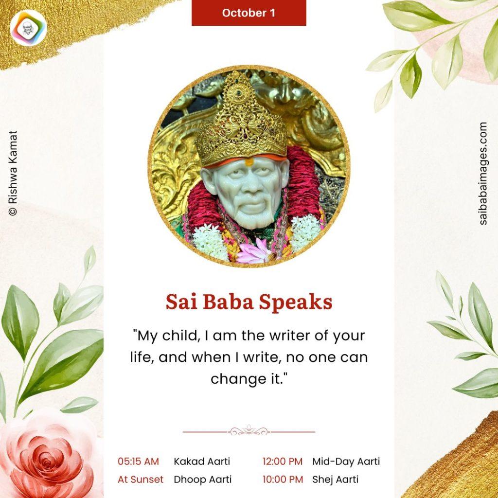 October 1 - Shirdi Sai Baba Blessings For Today
