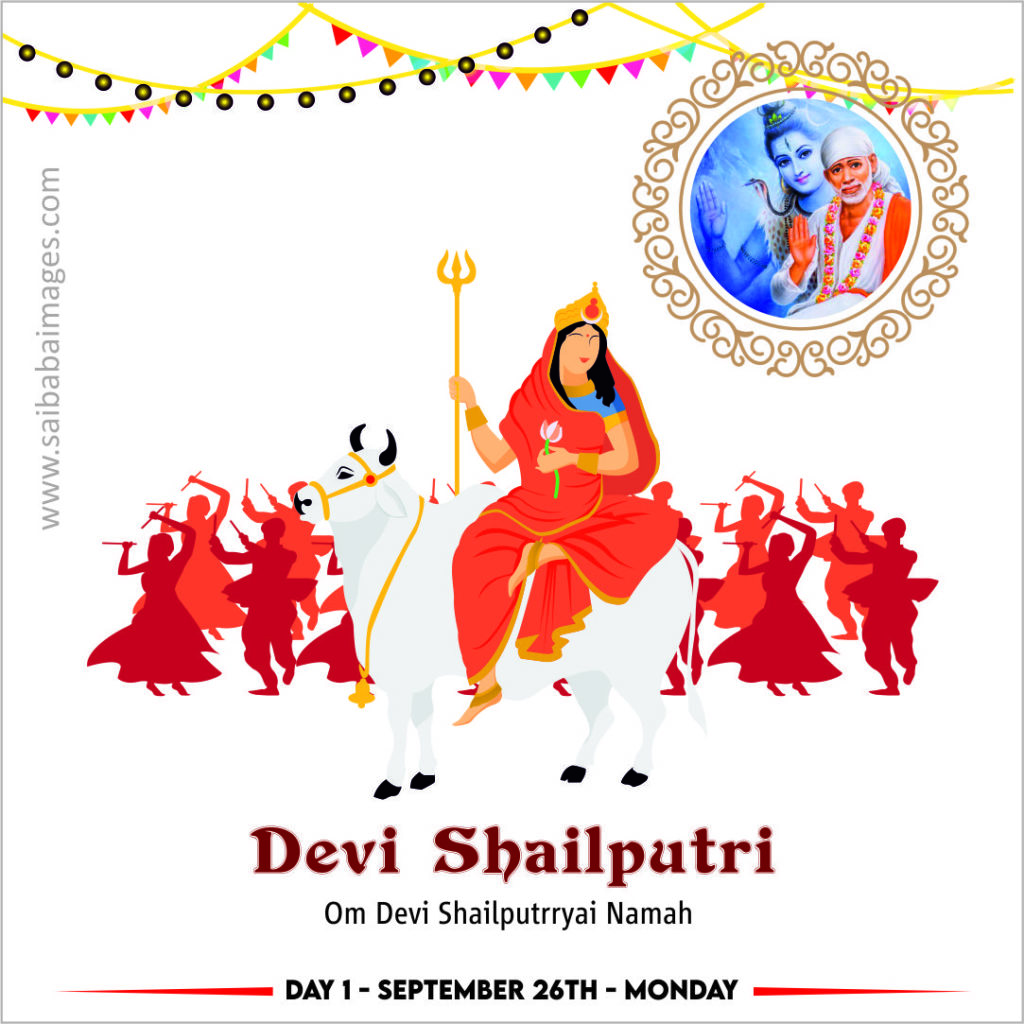 Best Navratri Colours Goddess HD Images For 2022 - Day 1 White Color - Devi Shailpurtri