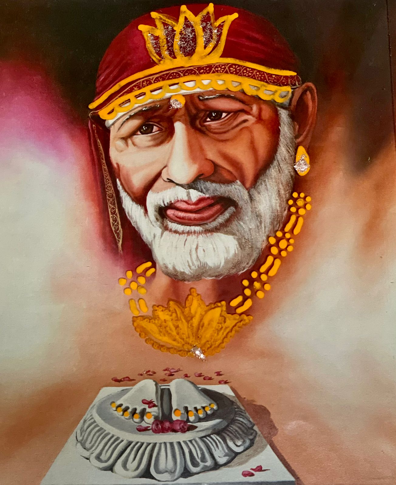 Painting - Sai Baba Images with Quotes & HD Wallpaper For Mobile & Desktop