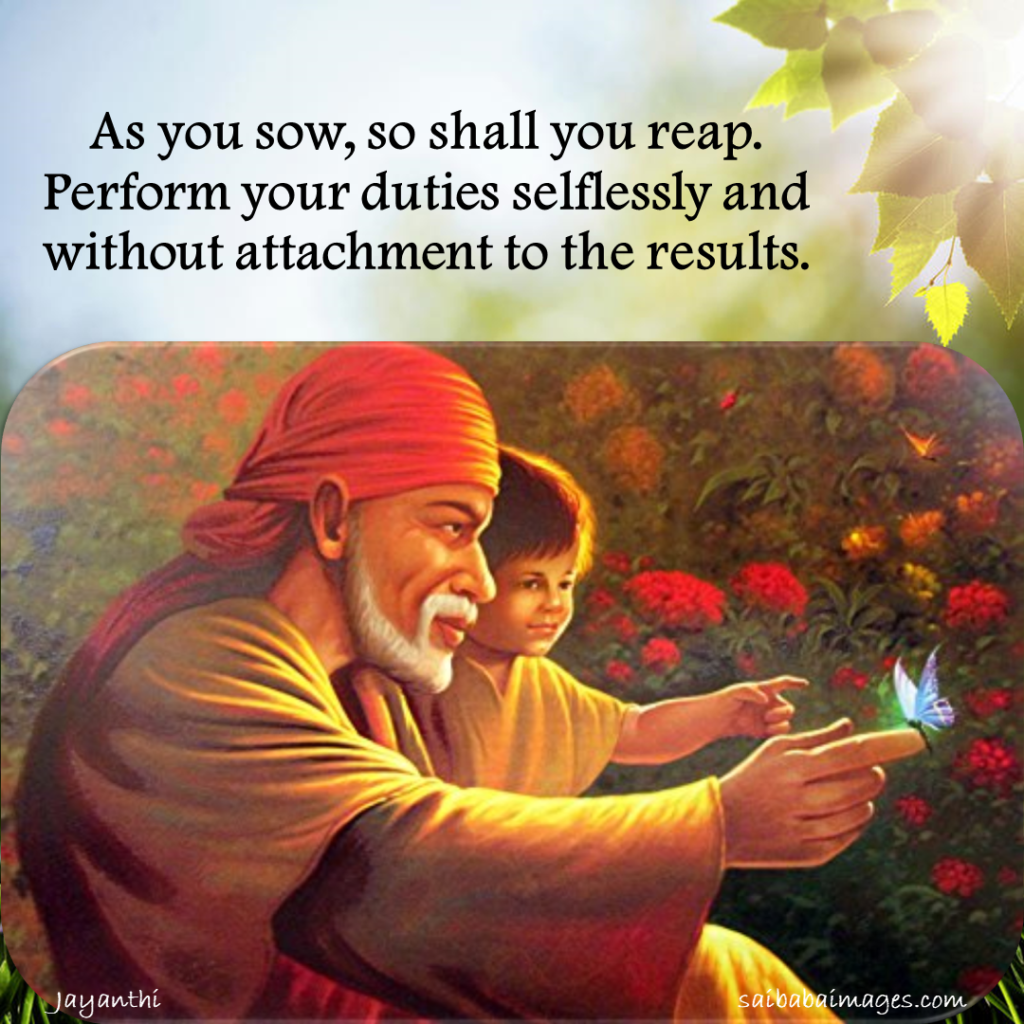 Sai Baba Images With Quotes on Karma 3