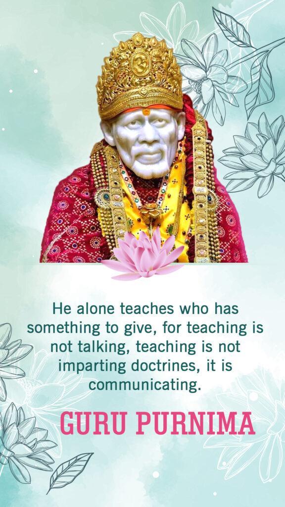 Sai Baba Images with GuruPoornima Quotes, Wishes & Messages 32